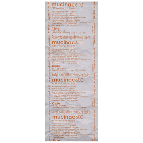Mucinac 600 - Strip of 10 Tablets