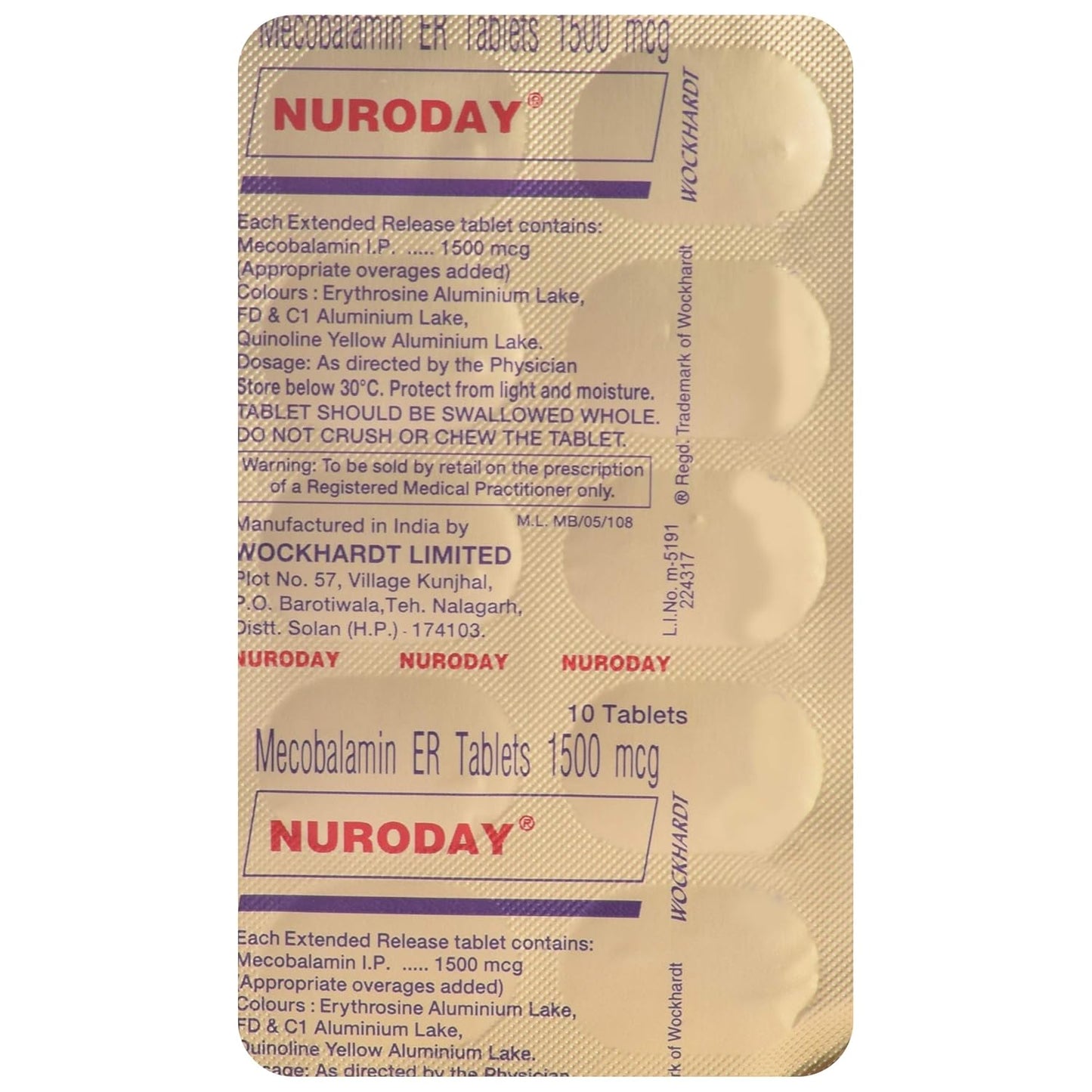 Nuroday - Strip of 10 Tablets