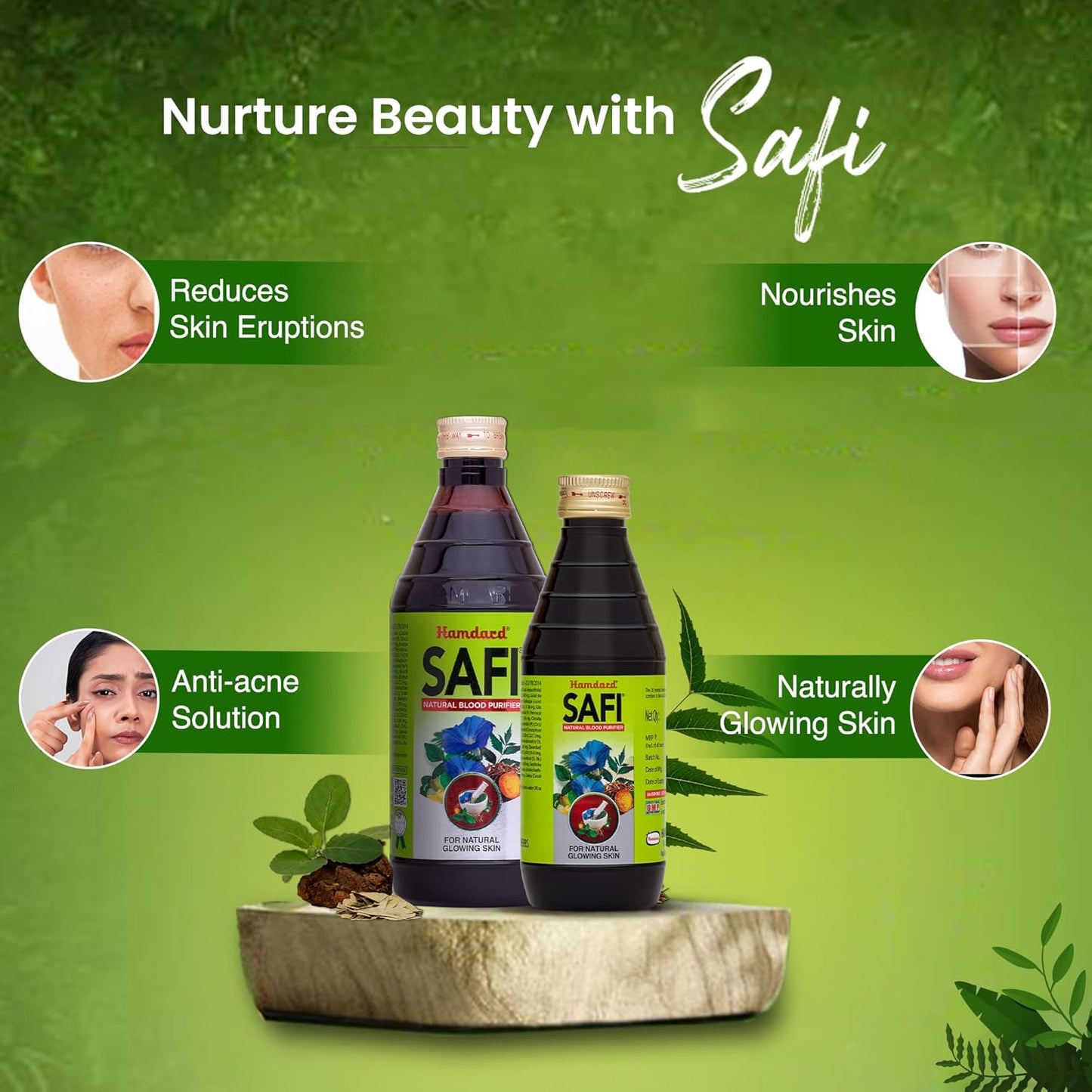 Hamdard Safi Blood Purifier Syrup Skin Care Pimple Free for Natural Glowing Skin