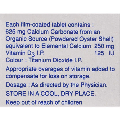 Shelcal-250 - Strip of 30 Tablets