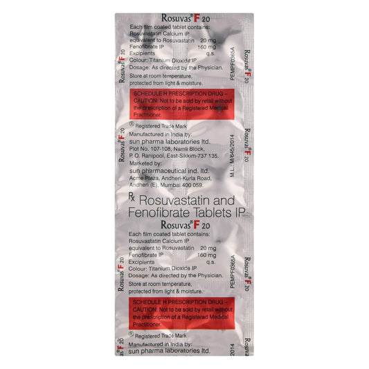 Rosuvas F 20 - Strip of 10 Tablets