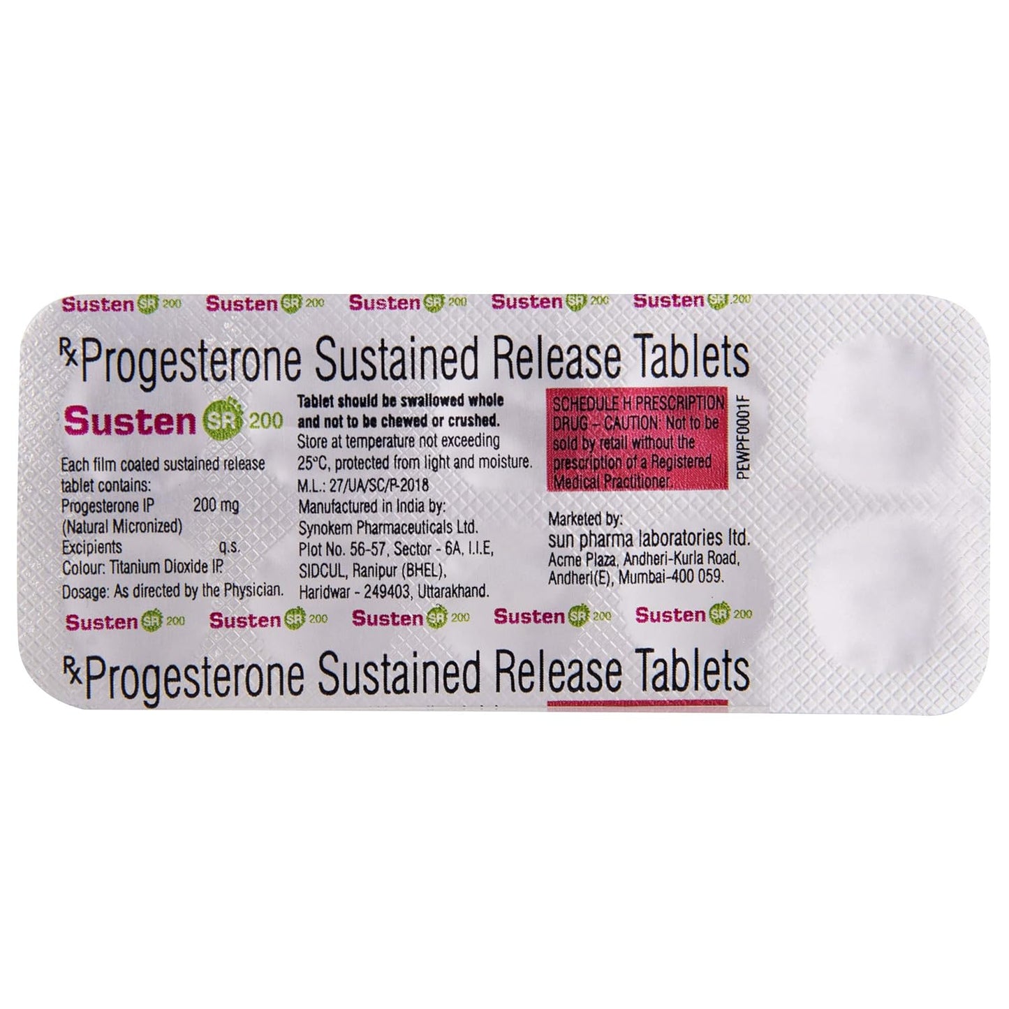 Susten SR 200 - Strip of 10 Tablets