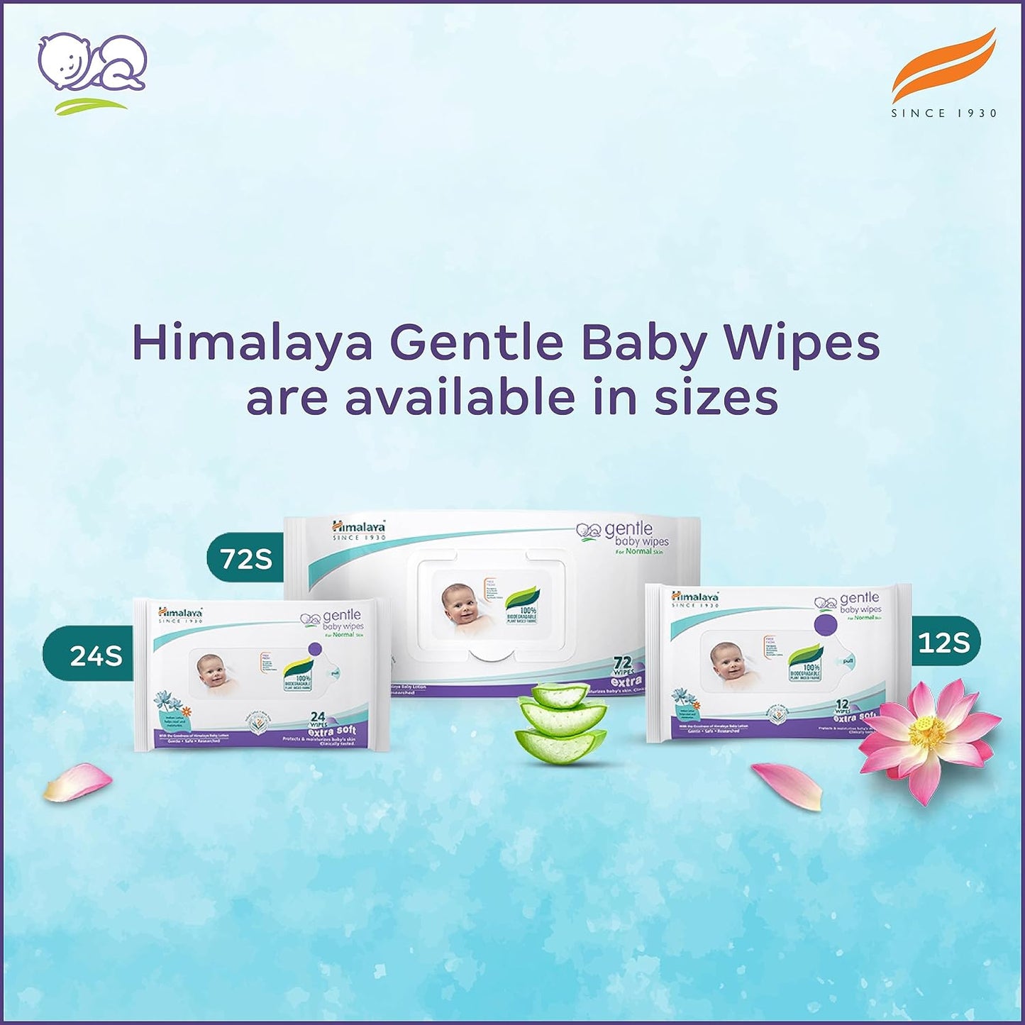 Himalaya Gentle Baby Wipes - 72 Pieces