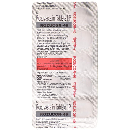 Rozucor-40 - Strip of 10 Tablets