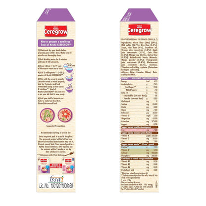CEREGROW Multigrain Cereal with Milk & Fruits,300g,