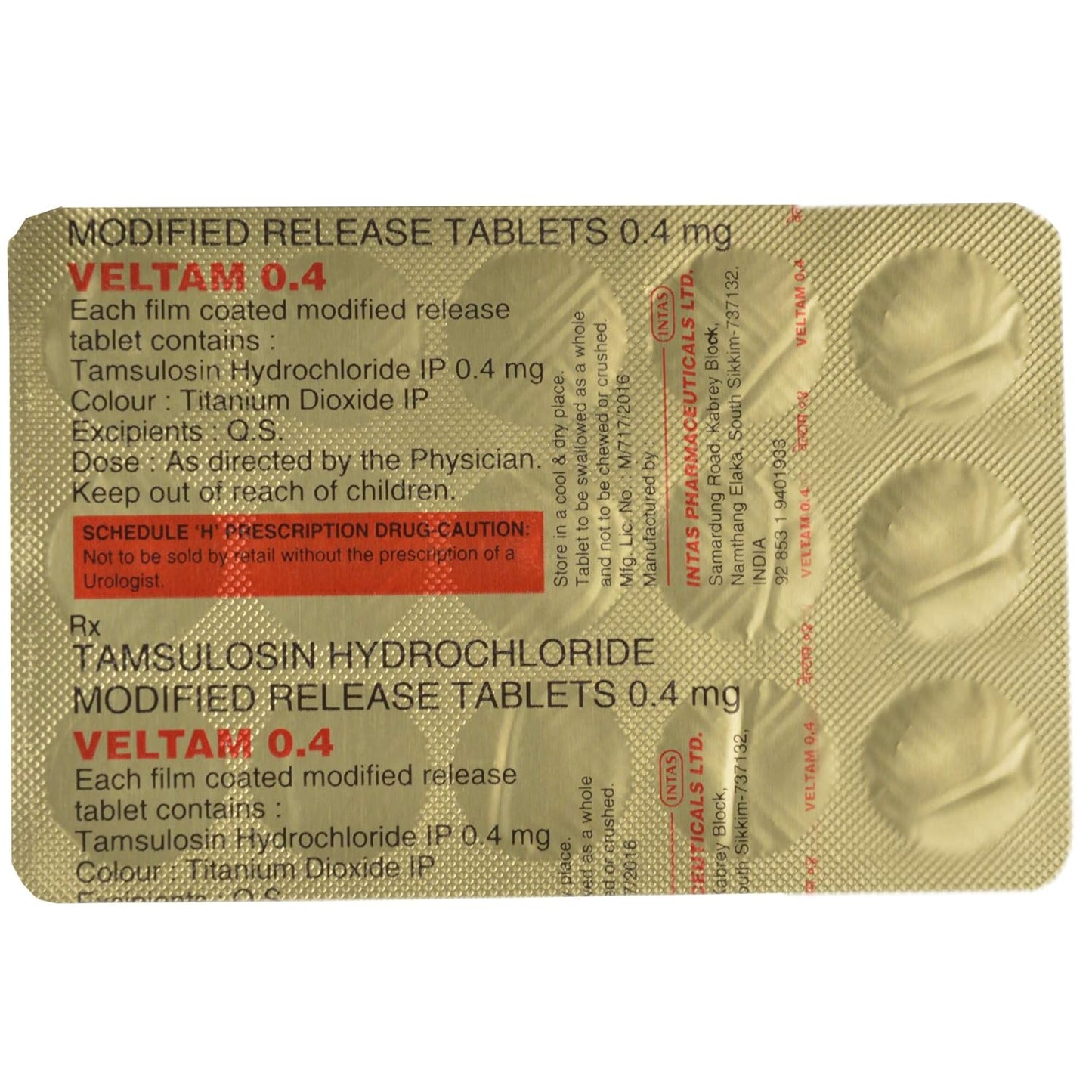 VELTAM 0.4MG TAB. 1*15
