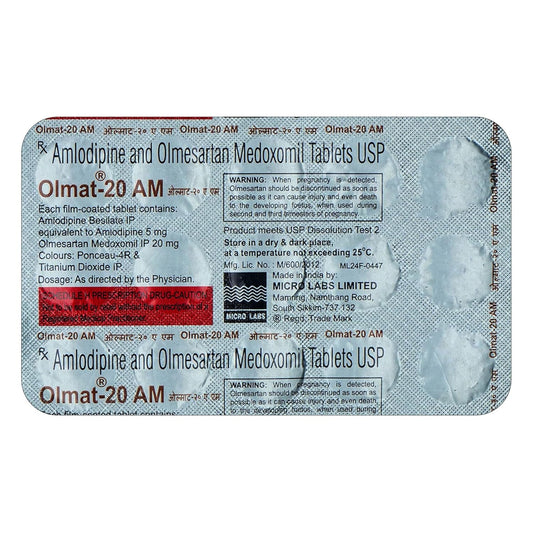 Olmat-20 AM - Strip of 15 Tablets