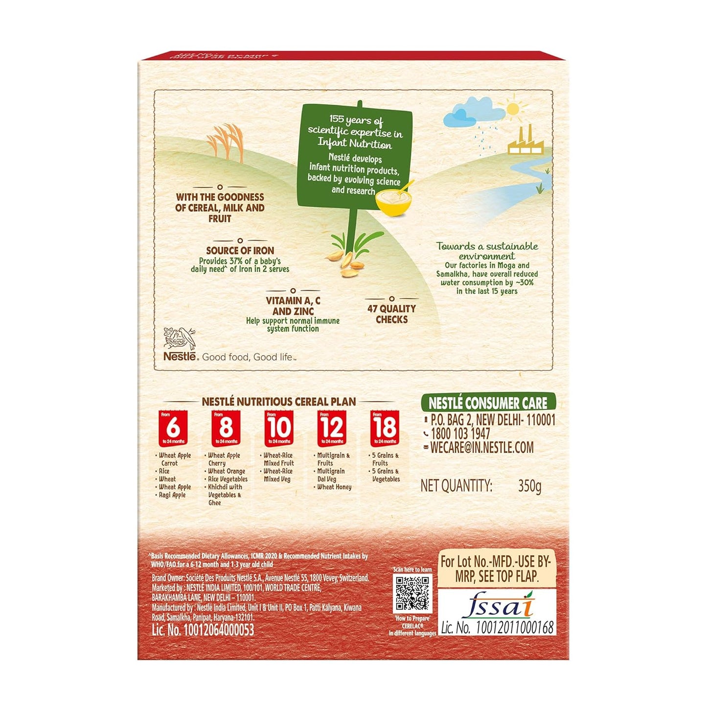 CERELAC Baby Food Cereal | No Preservatives | Wheat Apple for 6 to 24 Months Baby | 300g