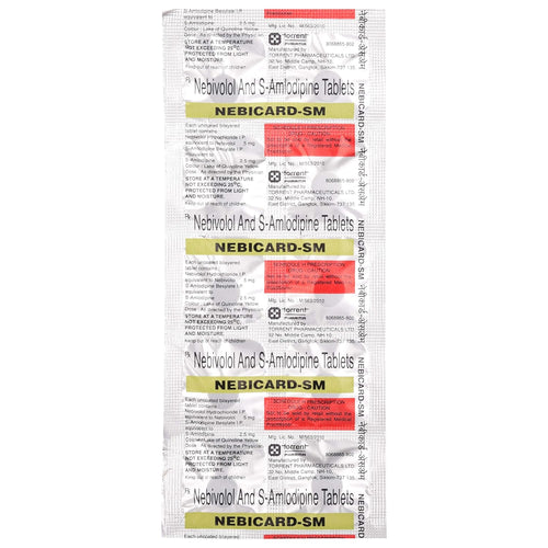 Nebicard SM - Strip Pack of 10 Tablets