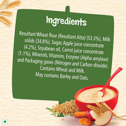 CERELAC Baby Cereal With Milk , Wheat Apple Carrot ,300g