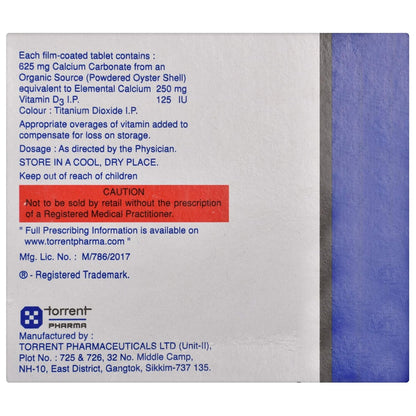 Shelcal-250 - Strip of 30 Tablets