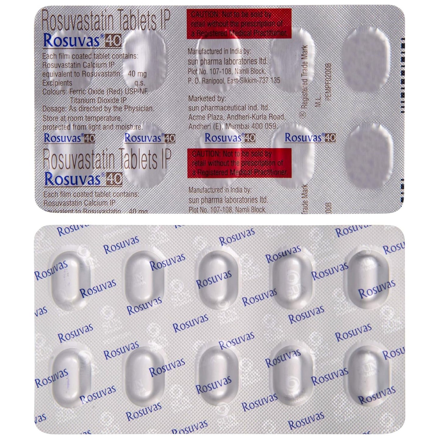 Rosuvas 40 - Strip of 10 Tablets