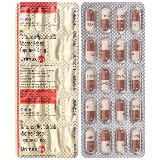 Urimax 0.4 - Strip of 20 Capsules