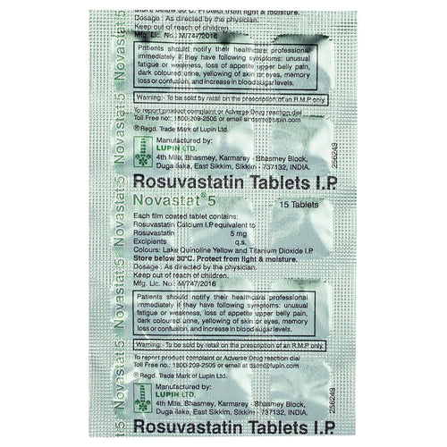 Novastat 5 - Strip of 15 Tablets