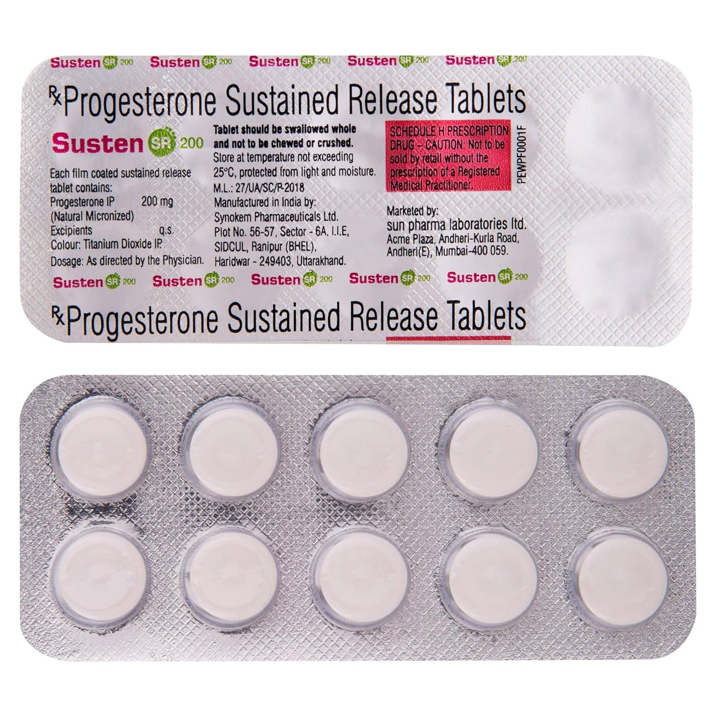 Susten SR 200 - Strip of 10 Tablets