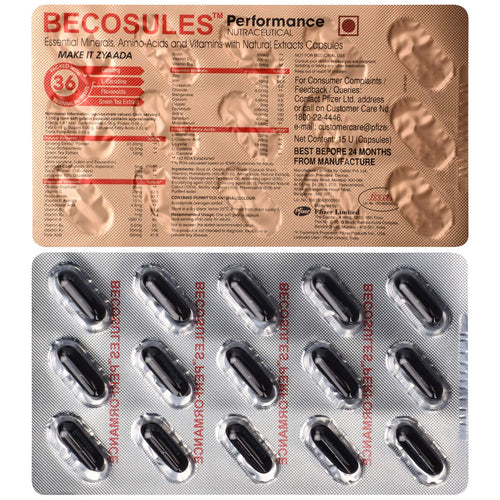 Becosules Performance Capsule with Minerals, Amino Acids & Vitamins