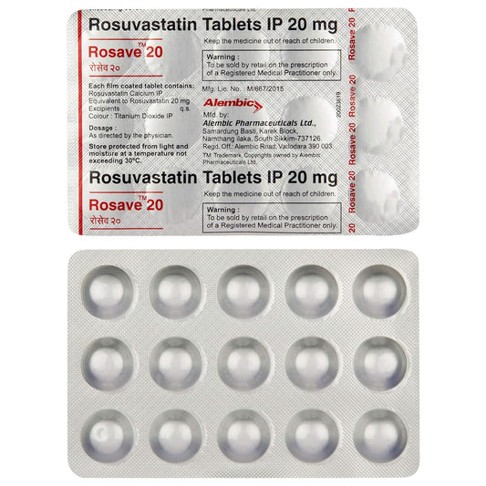 Rosave 20 - Strip of 15 Tablets