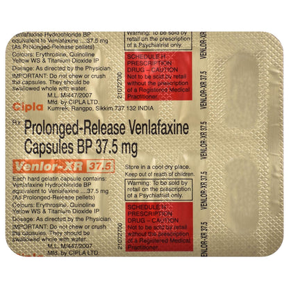 Venlor-XR 37.5 - Strip of 10 Capsules