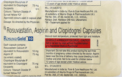 Rosuva Gold 10 - Strip of 10 Capsules