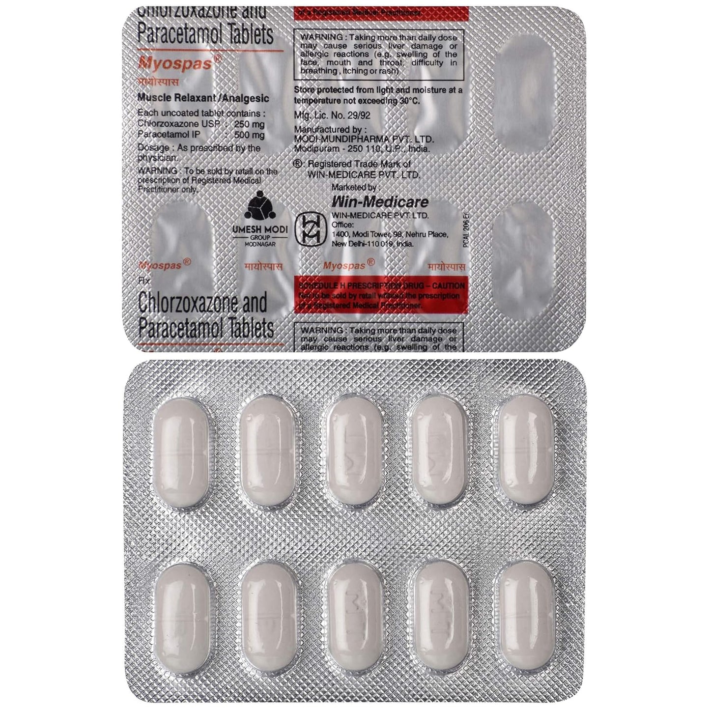 Myospas - Strip of 10 Tablets