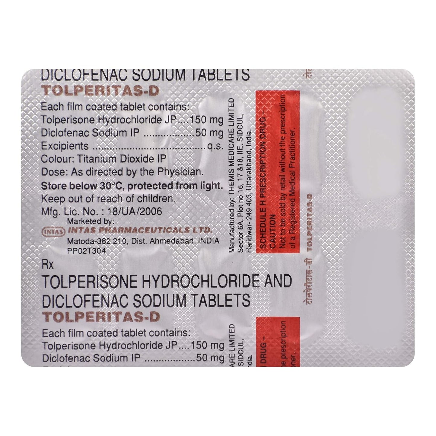 Tolperitas D - Strip of 10 Tablets