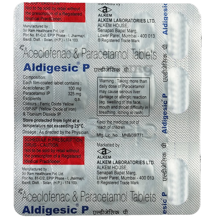 Aldigesic P 100mg/325mg Tablet