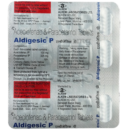 Aldigesic P 100mg/325mg Tablet