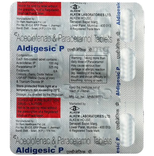 Aldigesic P 100mg/325mg Tablet