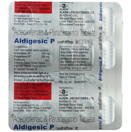 Aldigesic P 100mg/325mg Tablet
