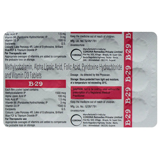 B 29 Tablet