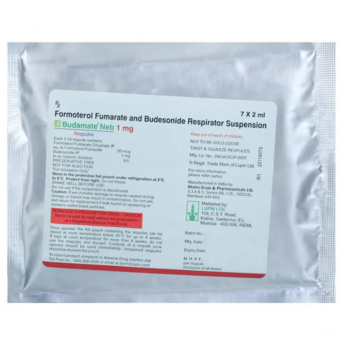 Budamate Neb 1mg Respules (2ml Each)
