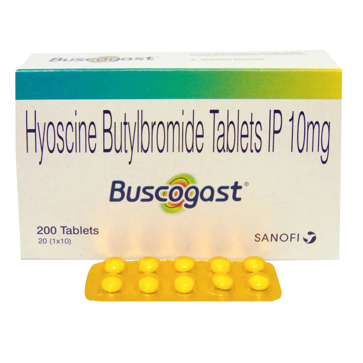 Buscogast Hyoscine Butylbromide Tablets IP 10mg | For Abdomen Pain, Cramps & Spasms