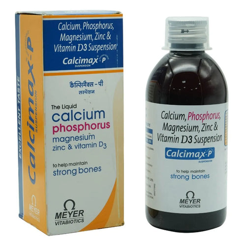 Calcimax P Suspension with Calcium, Magnesium Zinc & Vitamin D3 | For Strong Bones | Advanced Vitamin & Mineral Formula