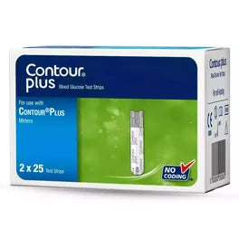 Contour Plus Blood Glucose Test Strips, 50 Count