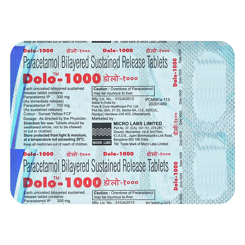 Dolo 1000mg Tablet