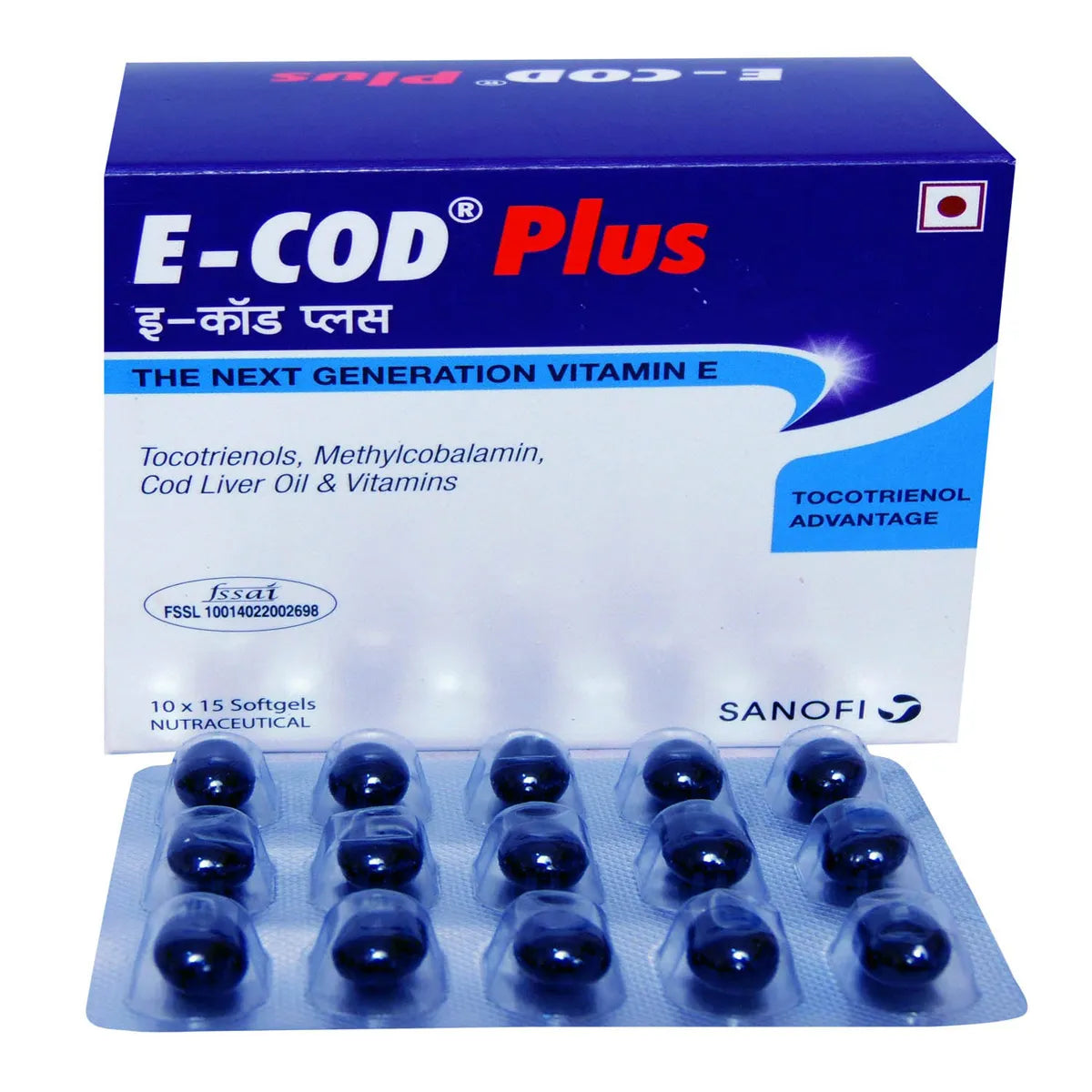 New E-COD Plus, Next Generation Vitamin E Supplement Softgels for Muscle Cramps & NAFLD