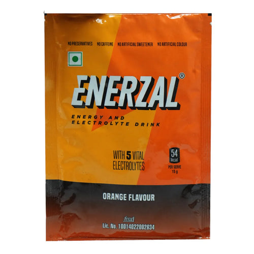 Enerzal Enerzal Energy & Electrolyte Drink with 5 Vital Electrolytes | For Stomach Care | Flavour Powder Orange