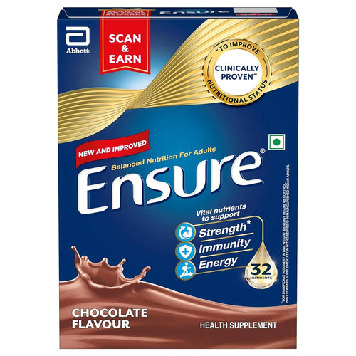 Ensure Powder Complete Balanced Drink for Adults | For Strength, Immunity & Energy | With Essential Vitamins | Nutrition Formula Chocolate