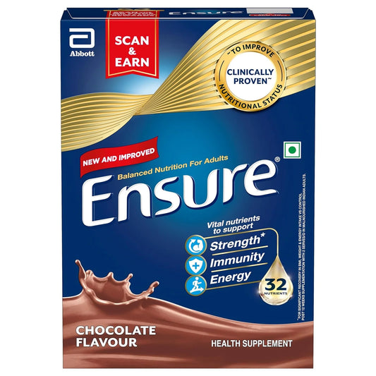 Ensure Powder Complete Balanced Drink for Adults | For Strength, Immunity & Energy | With Essential Vitamins | Nutrition Formula Chocolate