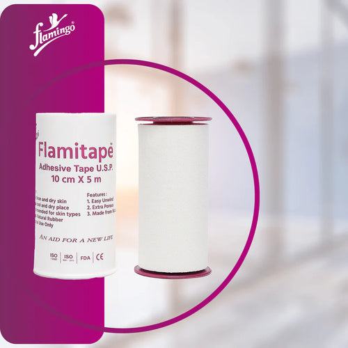 Flamingo Flamitape - Elastic Adhesive Bandage | 5 MTR Length - 10cm