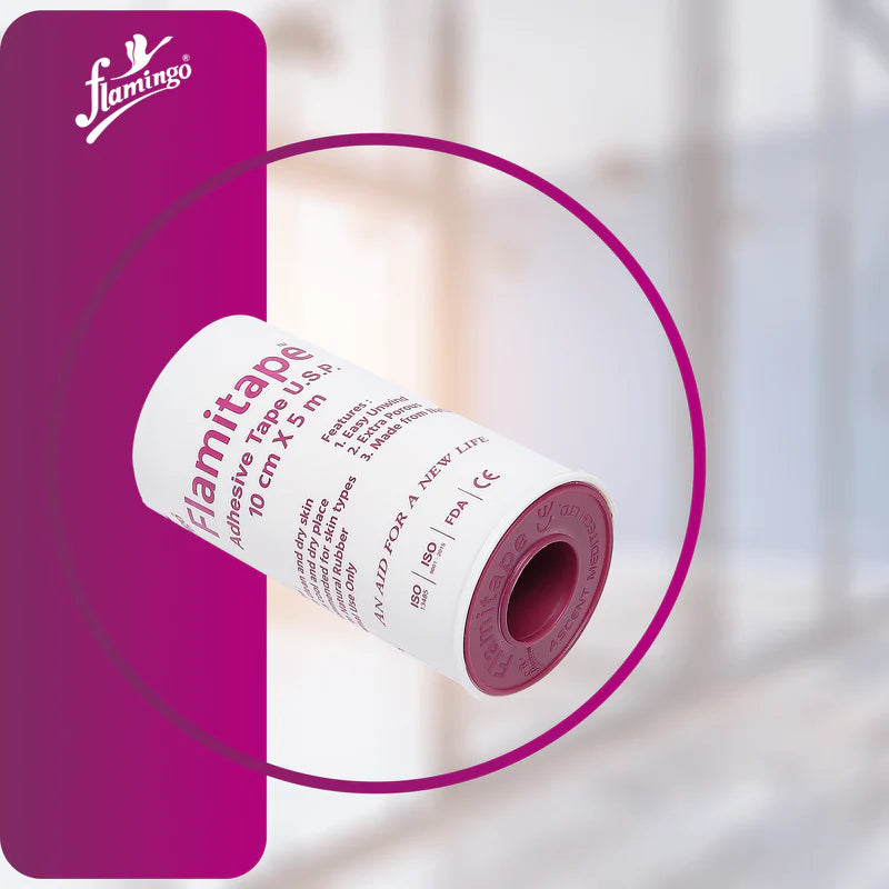 Flamingo Flamitape - Elastic Adhesive Bandage | 5 MTR Length - 10cm