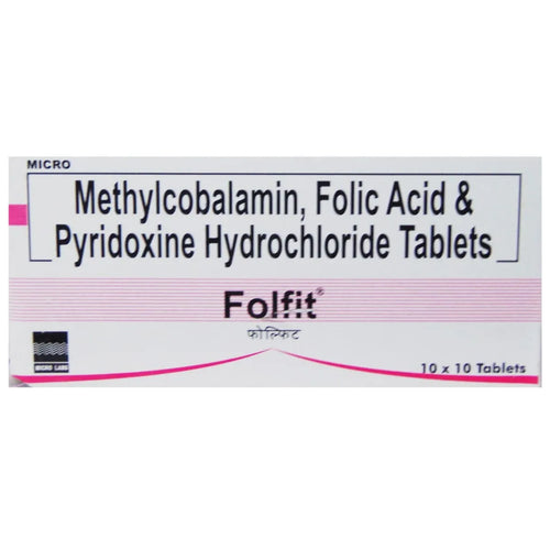 Folfit Tablet with Mecobalamin, Folic Acid & Pyridoxine Hydrochloride