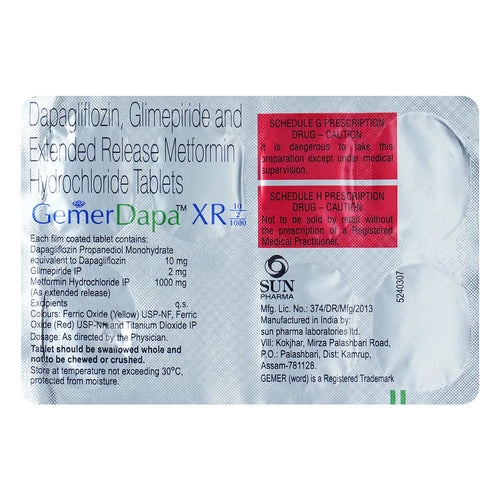 Gemer Dapa XR 10/1/1000 Tablet