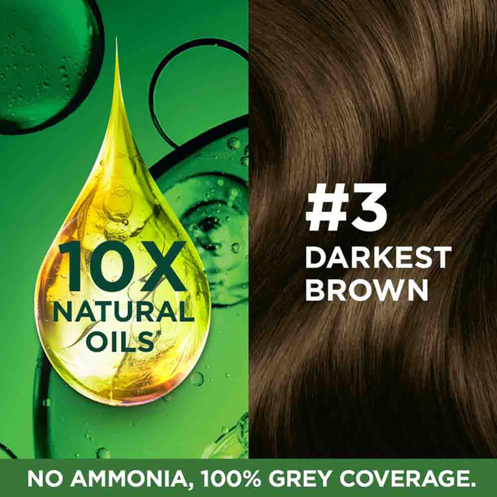Garnier Colour Naturals 3 Darkest Brown Hair Colour - 60ml