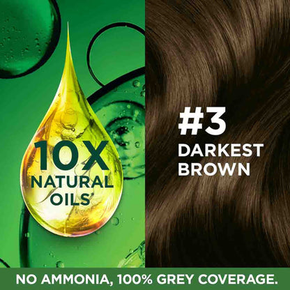 Garnier Colour Naturals 3 Darkest Brown Hair Colour - 60ml