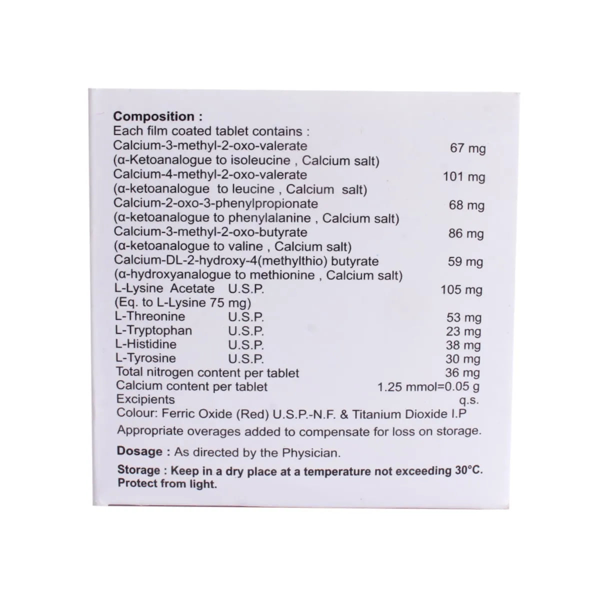 Ketoart Alpha Ketoanalogue Tablet