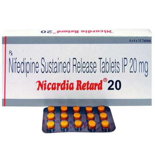 Nicardia Retard 20 Tablet -Strips of 15Tablet