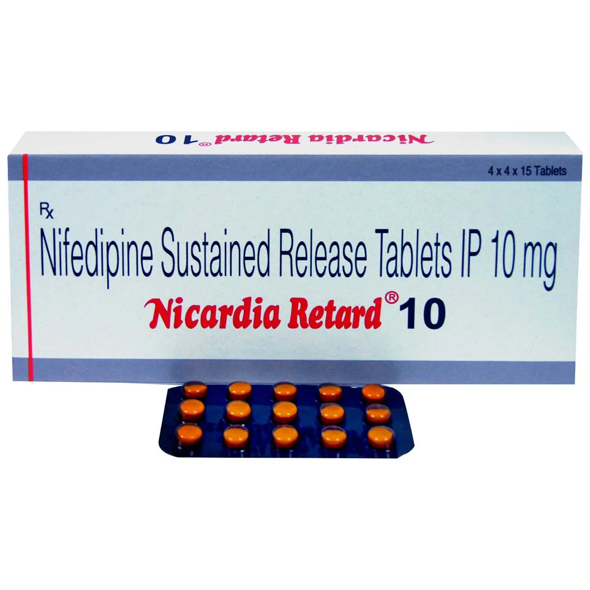 Nicardia Retard 10 Tablet -Strips of 15Tablets