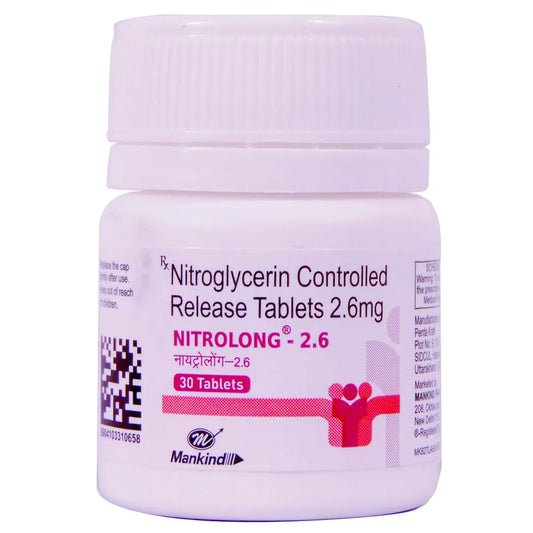 Nitrolong-2.6 Tablet -Strips of 30Tablet