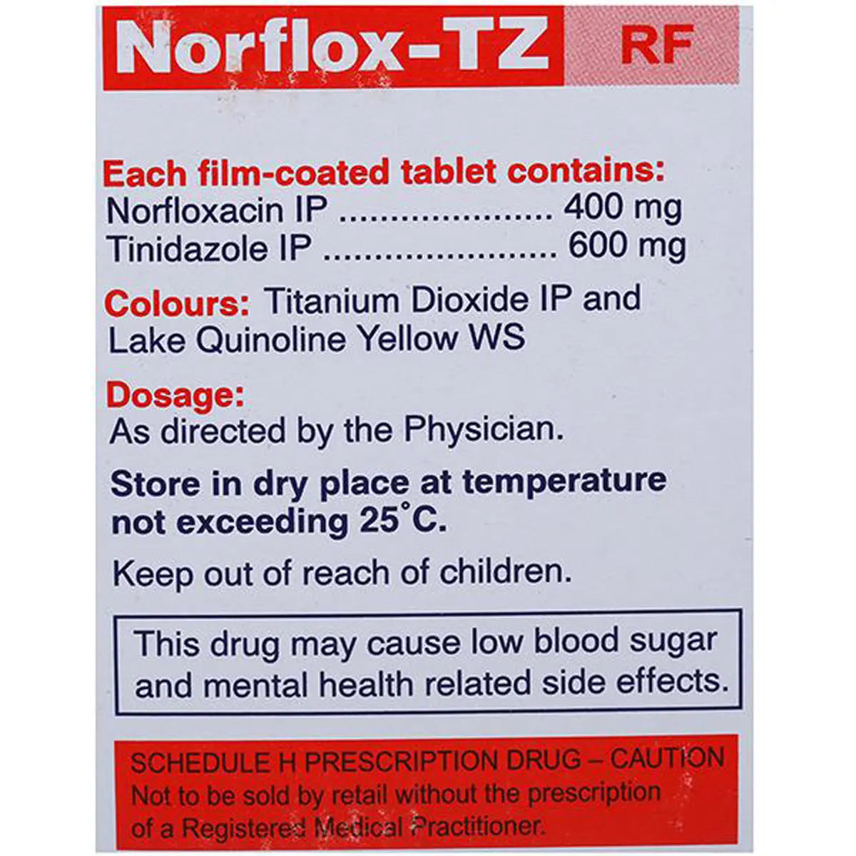 Norflox-TZ RF Tablet -Strip of 10Tablet